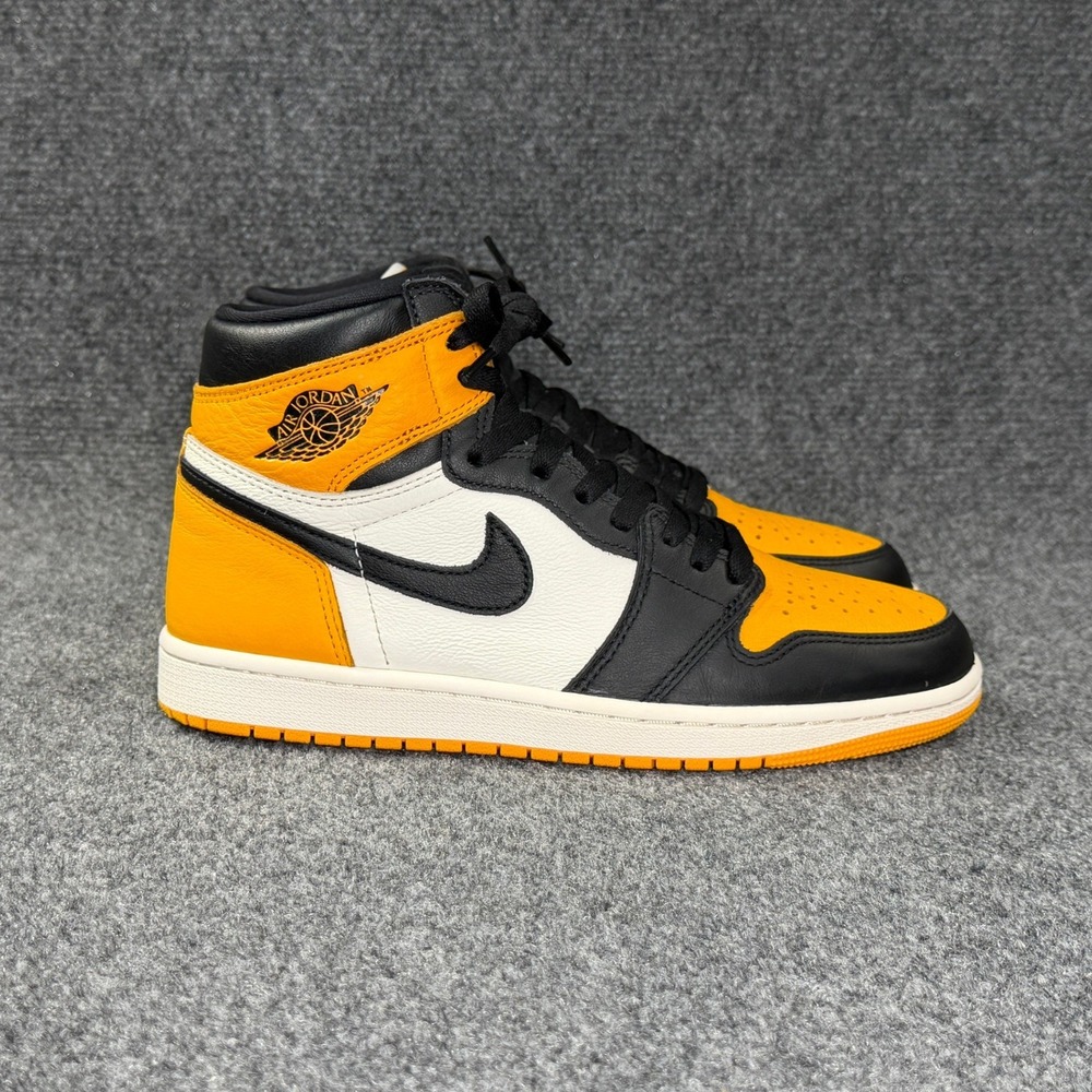 Jordan 1 Retro High OG Taxi Shoe Men 8 Black Yellow White Retro Athletic Sneaker